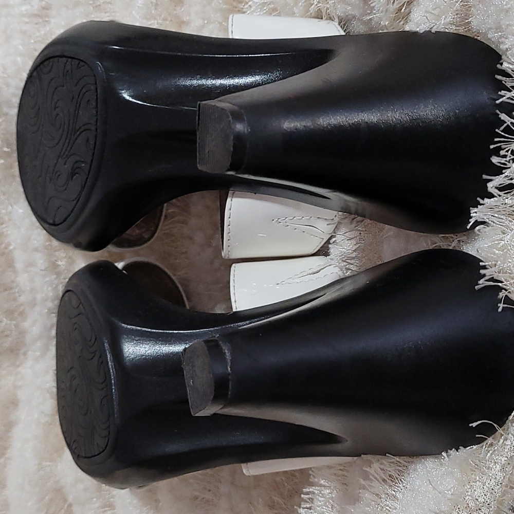 White Croft&Barrow 3" High Heel Sandals Sole Sense Ability Abalone Open Toe 6.5 - Picture 10 of 14
